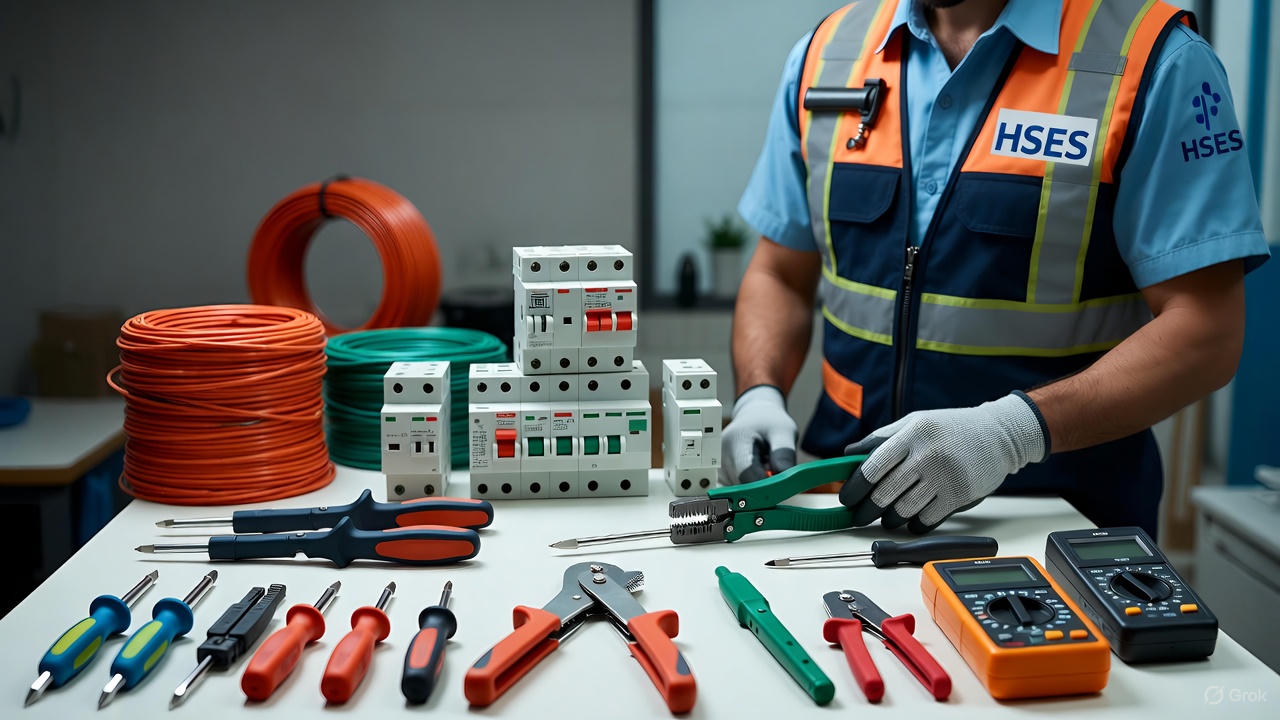 A collection of professional electrical tools